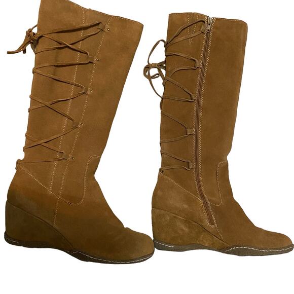 Bjorndal - Womens - Duncan Knee High Tan Suede Boots Size 9 - Picture 2 of 12